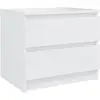 Image de Vidaxl table de chevet blanc 50x39x43,5 cm aggloméré