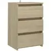 Image de Table de chevet chêne sonoma 40x35x62,5 cm