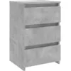 Image de Table De Chevet Gris Béton 40x35x62,5 Cm Aggloméré Vidaxl