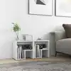 Image de Tables De Chevet 2 Pcs Blanc 40x30x40 Cm Bois D'ingénierie Vidaxl
