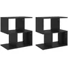 Image de Tables De Chevet 2 Pcs Noir 50x30x51,5 Cm Bois D'ingénierie Vidaxl