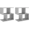 Image de vidaXL Tables de chevet 2 pcs Gris béton 50x30x515 cm Aggloméré.