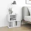 Image de Tables De Chevet 2 Pcs Blanc Brillant Bois D'ingénierie Vidaxl