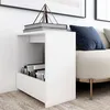 Image de Table D'appoint Blanc 50x26x50 Cm Bois D'ingénierie Vidaxl