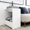 Image de vidaXL Table dappoint Blanc 50x26x50 cm Aggloméré
