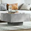 Image de Table Basse Gris Béton 60x60x31,5 Cm Bois D'ingénierie Vidaxl