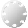 Image de Miroir Mural Avec Lampes Led Rond Verre Vidaxl