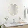 Image de Miroir Mural Avec Lampes Led Rond Verre Vidaxl