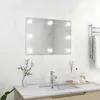 Image de vidaXL Miroir Mural sans Cadre avec Lampes LED Rectangulaire Miroir de Dressing Miroir de Maquillage Chambre à Coucher Salle 3078643