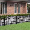 Image de vidaXL Clôture de jardin KAMPEN avec pointe en forme de lance noire 240 x 75 cm acier 151084