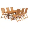 Image de Vidaxl ensemble à manger de jardin 7 pcs bois d'acacia massif 160-240 cm