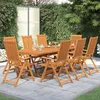 Image de vidaXL Ensemble de salle à manger de jardin 9 pcs Bois dacacia massif 3079642