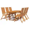 Image de Vidaxl ensemble à manger de jardin 7 pcs bois d'acacia massif 120-170 cm