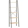 Image de Étagère Sur Pied 5 Niveaux Marron Clair Et Noir 56x35x174 Cm Vidaxl