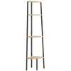 Image de Étagère D'angle À 4 Niveaux Marron Clair Et Noir 45,5 X 31,5 X 150 Cm Vidaxl