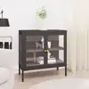 Image de Buffet Anthracite 70x35x70 Cm Acier Et Verre Vidaxl
