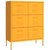 Image de Armoire À Tiroirs Jaune Moutarde 80x35x101,5 Cm Acier Vidaxl