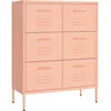 Image de Armoire À Tiroirs Rose 80x35x101,5 Cm Acier Vidaxl