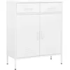 Image de Armoire De Rangement Blanc 80x35x101,5 Cm Acier Vidaxl