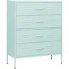 Image de Commode Vert Menthe 80x35x101,5 Cm Acier Vidaxl