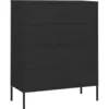 Image de Commode Noir 80x35x101,5 Cm Acier Vidaxl