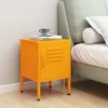 Image de Table De Chevet Jaune Moutarde 35x35x51 Cm Acier Vidaxl