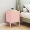 Image de Table De Chevet Rose 35x35x51 Cm Acier Vidaxl
