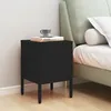 Image de vidaXL Table de chevet Noir 35x35x51 cm Acier 336214