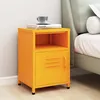 Image de Table De Chevet Jaune Moutarde 35x35x51 Cm Acier Vidaxl