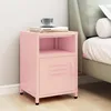 Image de Table De Chevet Rose 35x35x51 Cm Acier Vidaxl