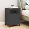 Image de Table De Chevet Anthracite 35x35x51 Cm Acier Vidaxl