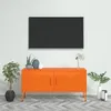 Image de vidaXL Meuble TV Orange 105x35x50 cm Acier