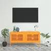 Image de Meuble Tv Jaune Moutarde 105x35x50 Cm Acier Vidaxl