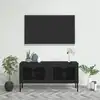 Image de Meuble Tv Noir 105x35x50 Cm Acier Vidaxl