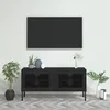 Image de vidaXL Meuble TV Noir 105x35x50 cm Acier