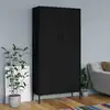 Image de Garde-robe Noir 90x50x180 Cm Acier Vidaxl