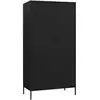Image de Vidaxl garde-robe noir 90x50x180 cm acier