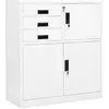 Image de Armoire De Bureau Blanc 90x40x102 Cm Acier Vidaxl