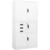 Image de Armoire De Bureau Blanc 90x40x180 Cm Acier Vidaxl
