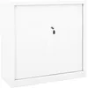 Image de Armoire À Portes Coulissantes Blanc 90x40x90 Cm Acier Vidaxl