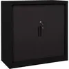 Image de Armoire À Portes Coulissantes Noir 90x40x90 Cm Acier Vidaxl