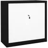 Image de vidaXL Armoire à portes coulissantes Noir 90x40x90 cm Acier 336431