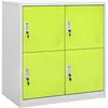 Image de Armoire À Casiers Gris Clair Et Vert 90x45x92,5 Cm Acier Vidaxl