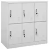 Image de vidaXL Armoire à Casiers Verrouillables Armoire de Rangement Organisateur de Rangement Armoire de Bureau Gris Clair 336436