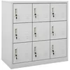 Image de vidaXL Armoire à casiers Gris clair 90x45x925 cm Acier 336440