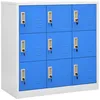 Image de vidaXL Armoire à Casiers Verrouillables Armoire de Rangement Organisateur de Rangement Armoire de Bureau Gris Clair 336441