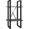 Image de Bibliothèque À 2 Niveaux Gris 40x30x70 Cm Bois D'ingénierie Vidaxl
