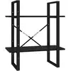 Image de Vidaxl bibliothèque à 2 niveaux noir 60x30x70 cm bois d'ingénierie
