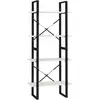 Image de Vidaxl bibliothèque à 4 niveaux blanc 60x30x140 cm bois de pin massif