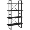 Image de Vidaxl bibliothèque à 4 niveaux noir 80x30x140 cm bois d'ingénierie